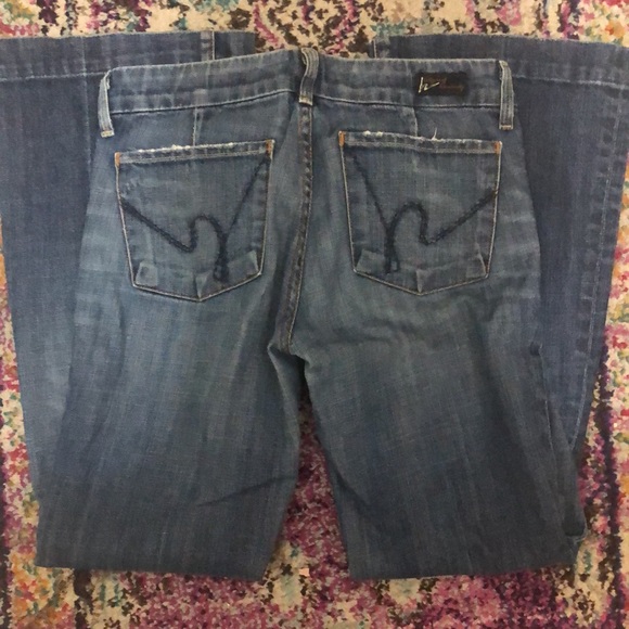 COH FAYE STRETCH low waist full leg Jeans SZ 27 - Picture 6 of 14